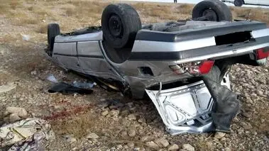  واژگونی مرگبار پژو ۴۰۵ در جاده مرگ
