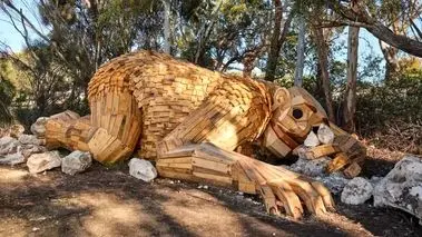 غول چوبی مشهور خاکستر شد
