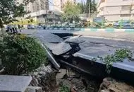فرونشست زمین در تهران خودروها را بلعید!+عکس