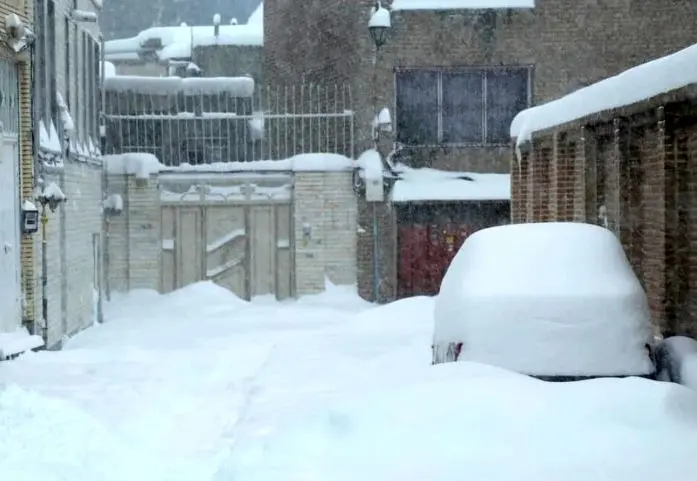 زاینده‌‌رود برفی شد+فیلم