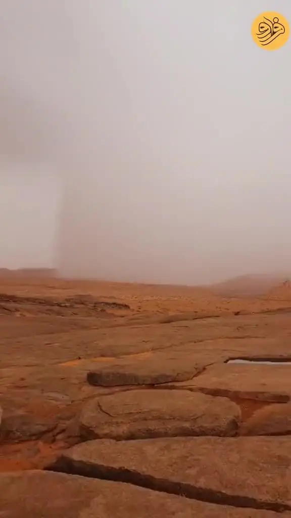 ببینید| بارش عجیب باران در عربستان سعودی
