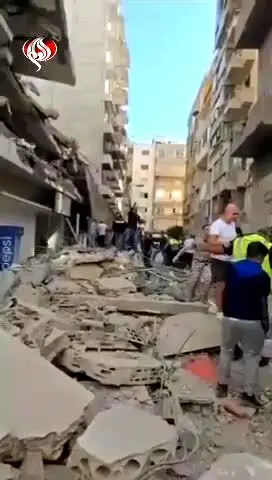 محل شهادت مسئول رسانه ای حزب الله بعد از بمباران 