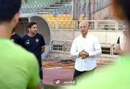 مهمان ویژه در تمرین پرسپولیس +عکس