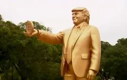 ترامپ طلایی در مقابل کنگره +عکس