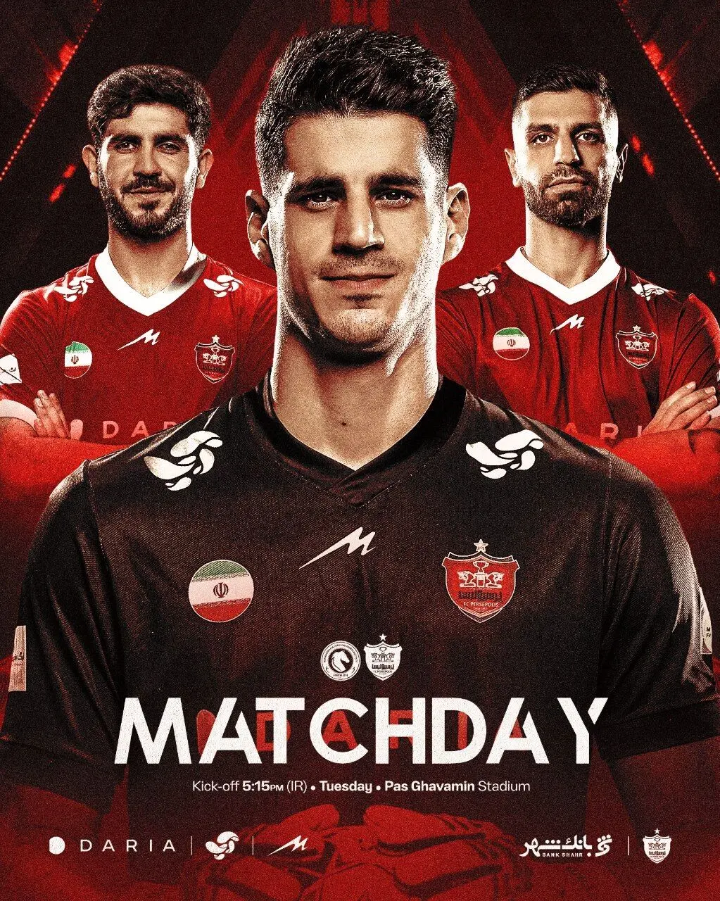 پوستر روز بازی پرسپولیس مقابل پیکان


