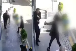  فیلم  زورگیری وحشیانه در پیچ شمیران تهران / بلایی که سر مرد بی نوا آمد 
