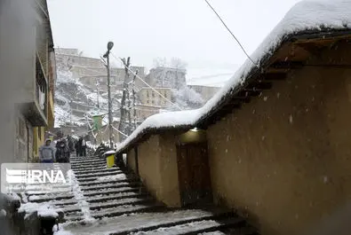 بارش برف در روستای تاریخی ماسوله