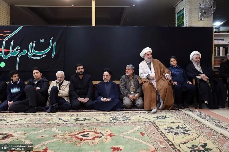 سید محمد خاتمی در مراسم عزاداری حضرت فاطمه (س) +عکس