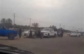 تصاویری از محل شهادت دو نیروی پلیس در زاهدان + فیلم