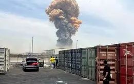 یک ویدئوی وحشتناک از لحظه حادثه  انفجار بندرعباس


