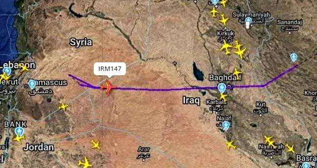 بازگشت مشکوک هواپیمای ماهان از آسمان سوریه به ایران


