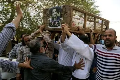 تشییع پیکر  دو برادر جان باخته  بهبهانی