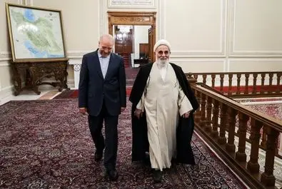 قالیباف میزبان ناطق نوری، حداد عادل و لاریجانی