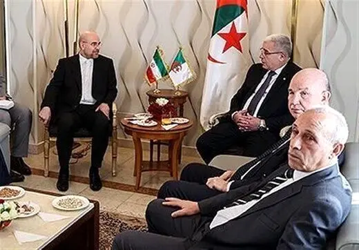 سوتی بزرگ قالیباف در دیدار با رئیس مجلس الجزایر + عکس
