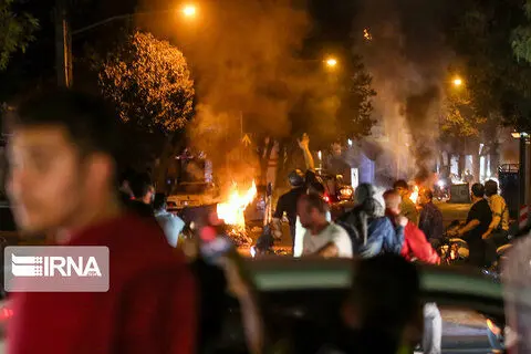چند تصویر از ناآرامی های شنبه شب تهران