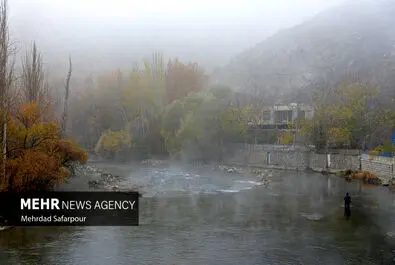 «زاینده رود» غرق در مه