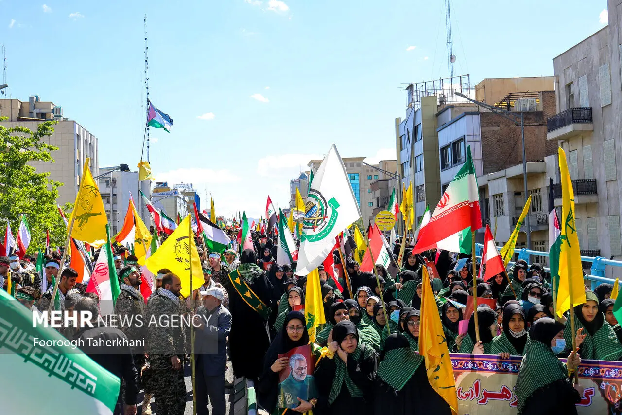راهپیمایی روز قدس با شعار قدس در آستانه آزادی