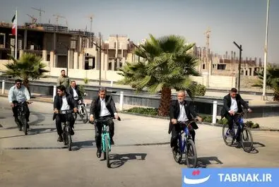 پزشکیان دوچرخه سوار شد