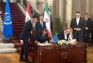 فیلم لحظه مهم توافق ایران و آژانس اتمی

