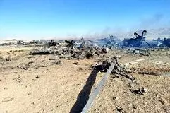 فیلم هوایی از محل سقوط هواپیمای آمریکایی