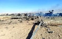 فیلم هوایی از محل سقوط هواپیمای آمریکایی