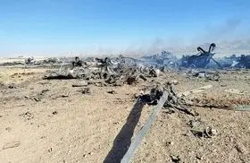 فیلم هوایی از محل سقوط هواپیمای آمریکایی