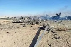 فیلم هوایی از محل سقوط هواپیمای آمریکایی