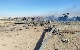 فیلم هوایی از محل سقوط هواپیمای آمریکایی