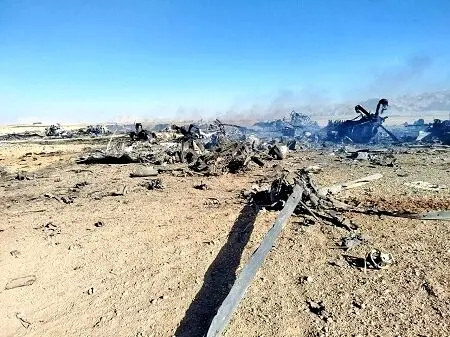 فیلم هوایی از محل سقوط هواپیمای آمریکایی