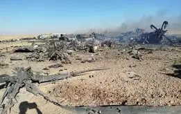 تصاویر انهدام هواگردهای آمریکایی در عملیات نجات خلبان
