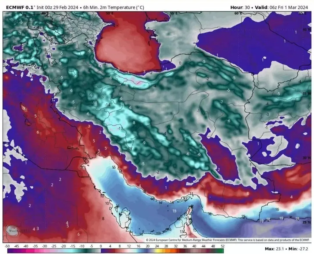 کولاک و یخبندان سراسری در ایران به روایت تصویر

