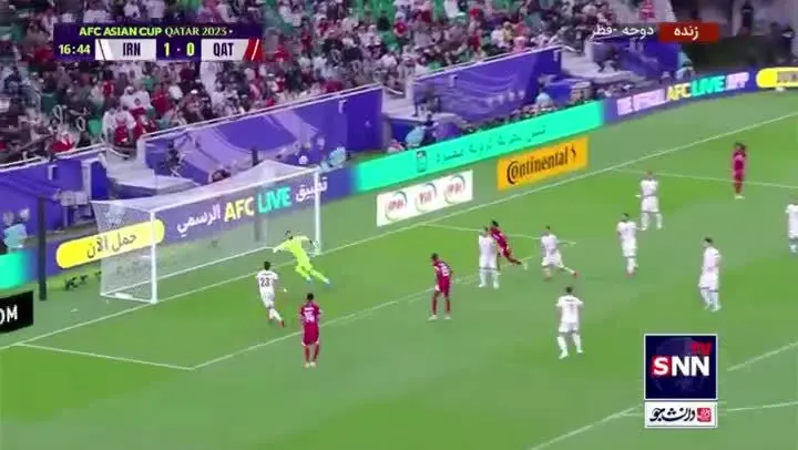 گل اول قطر به تیم ملی فوتبال ایران +ویدئو