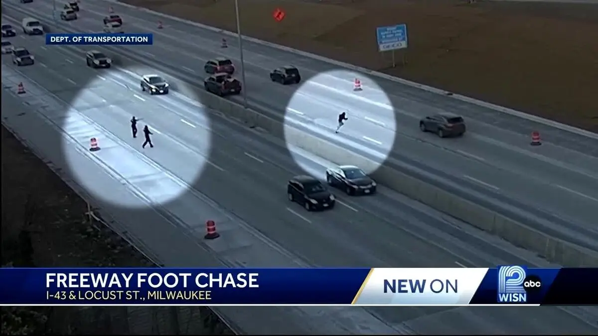 تعقیب و گریز نفس‌گیر سارق در یک بزرگراه +فیلم