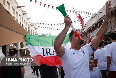 تصاویر جالب هواداران ایرانی در ورزشگاه الثومه