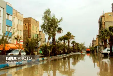 خیابان های زابل رودخانه شد
