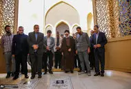  سید محمد خاتمی بر مزار پدرش+عکس