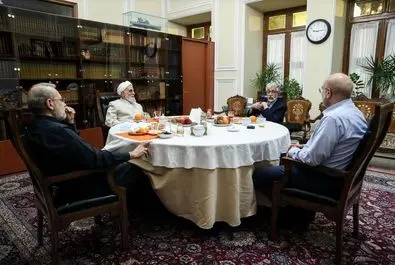 قالیباف میزبان ناطق نوری، حداد عادل و لاریجانی