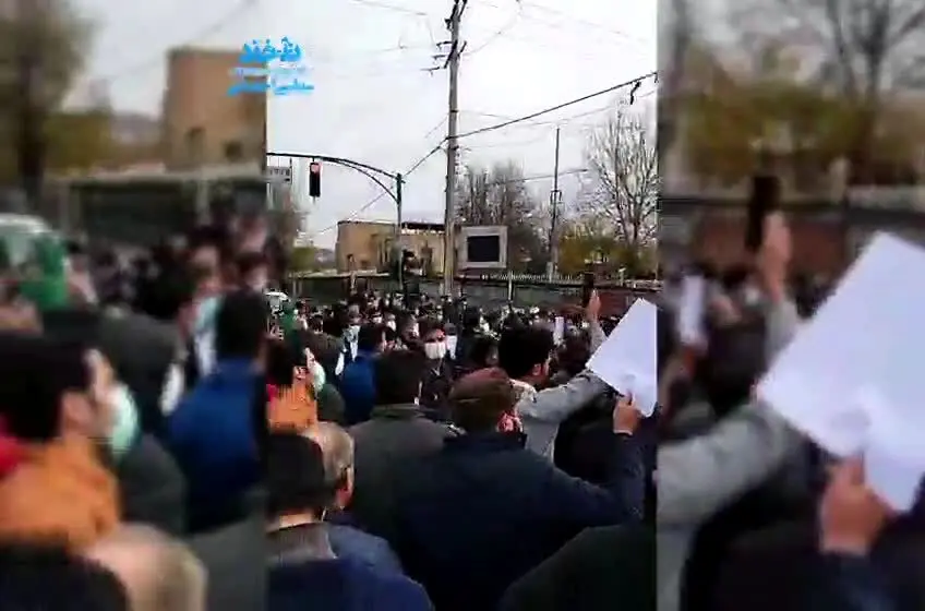 شعار مردم در راهپیمایی اعتراضیِ شهرکرد  برای آب
