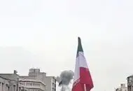 لحظه بمباران تهران همزمان با راهپیمایی قدس
