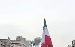 لحظه بمباران تهران همزمان با راهپیمایی قدس
