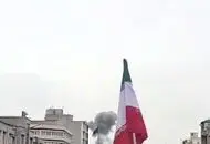 لحظه بمباران تهران همزمان با راهپیمایی قدس
