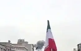لحظه بمباران تهران همزمان با راهپیمایی قدس
