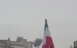 لحظه بمباران تهران همزمان با راهپیمایی قدس
