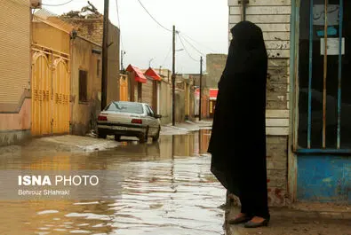 خیابان های زابل رودخانه شد