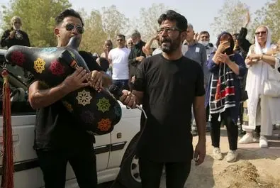 تشییع پیکر  دو برادر جان باخته  بهبهانی