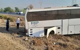 حادثه هولناک برای اتوبوس مسافران در محور شوش - اهواز