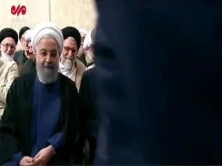 ویدئو |حضور حسن روحانی، لاریجانی و سعید جلیلی در مراسم تنفیذ در کنارهم
