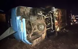 علت چپ کردن اتوبوس دانش آموزان کرمانی مشخص شد
