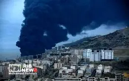 تصاویر تازه و آخرالزمانی از انبار نفت شهران

