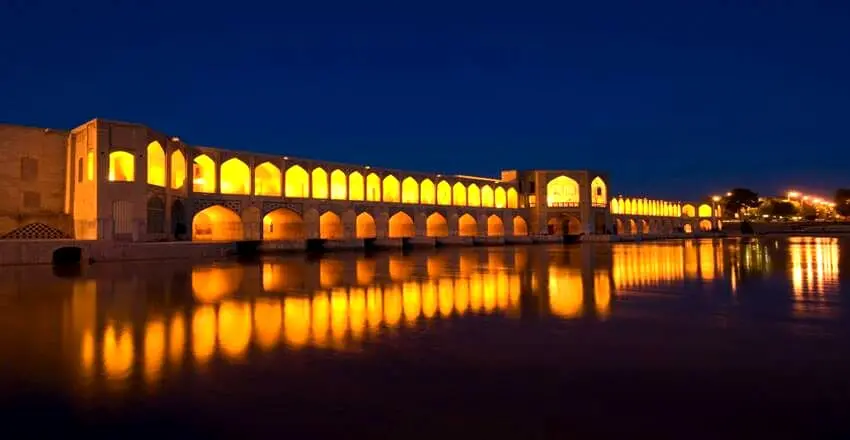 نمایی زیبا از پل خواجو اصفهان را ببینید/ فیلم